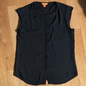 Joe Fresh Black Cap Sleeve Blouse